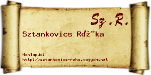 Sztankovics Réka névjegykártya